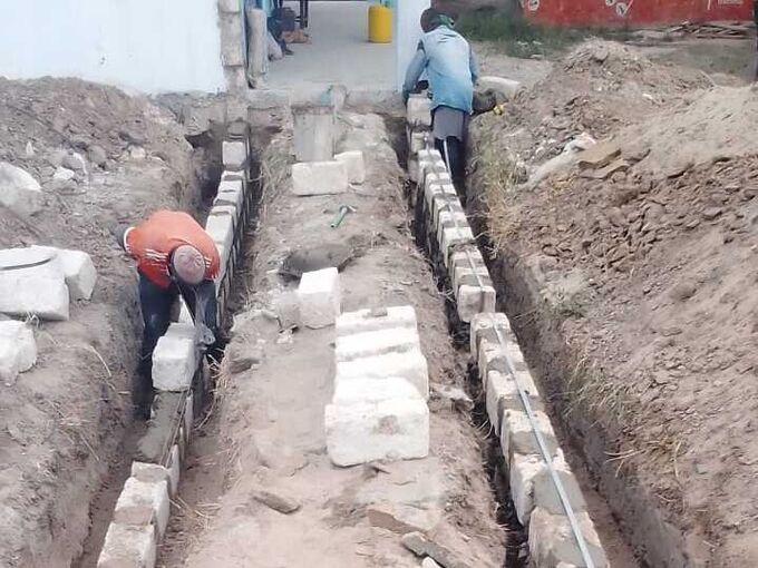 Baufortschritt des 2. Gebäudes in Kenia Kinango