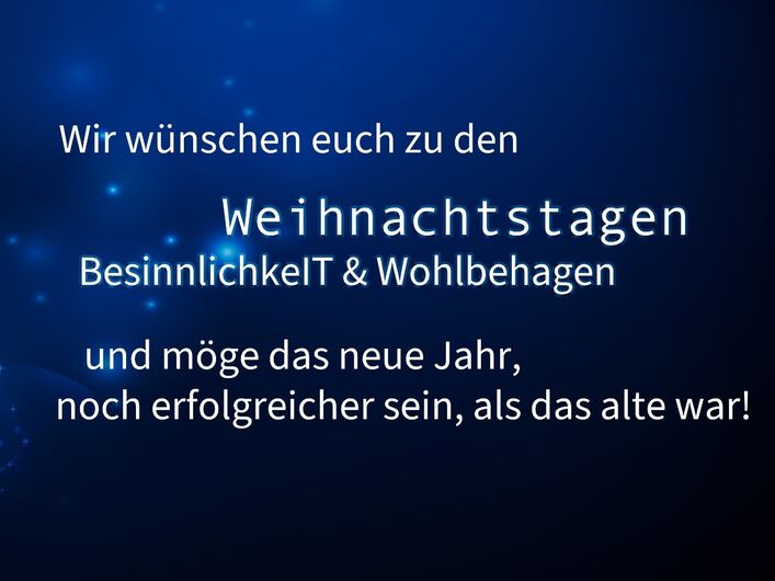 Weihnachtsgrüße der DCI Data Center Intelligence GmbH